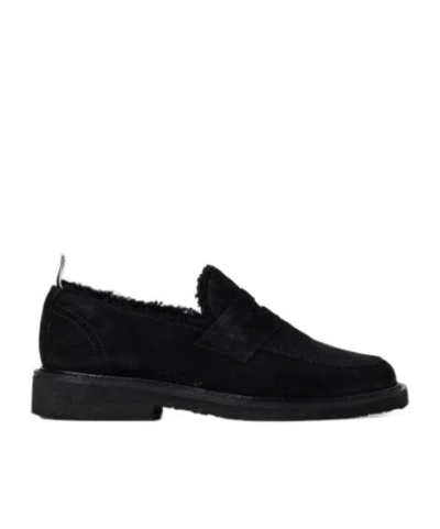 Thom Browne Round Head Business Shoes In Black