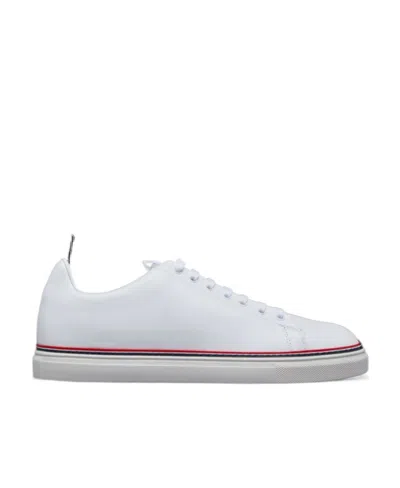 Thom Browne Round Head Low-cut Skate Shoes In White