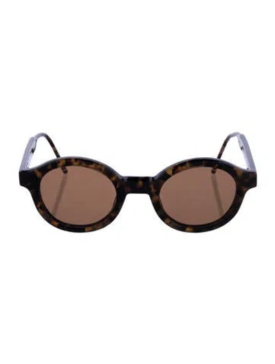 Pre-owned Thom Browne Round Mirrored Sunglasses In Brown