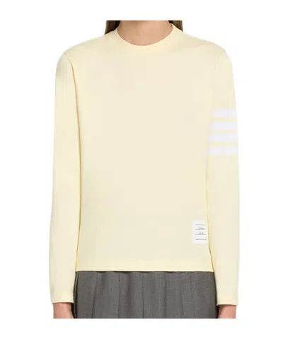 Thom Browne Round Neck Long-sleeved T-shirt In Neutral