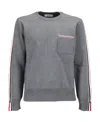 Thom Browne Round-neck Sweater In Gray