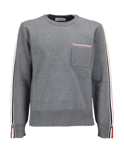 Thom Browne Round-neck Sweater In Gray