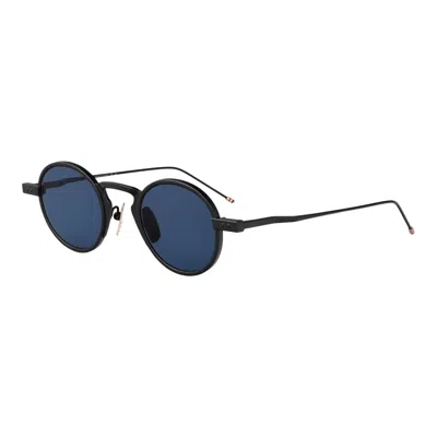 Thom Browne Round Sunglasses In Titanium Unisex In Black