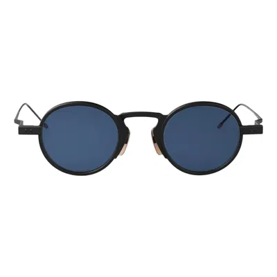 Thom Browne Round Sunglasses In Titanium Unisex In Black