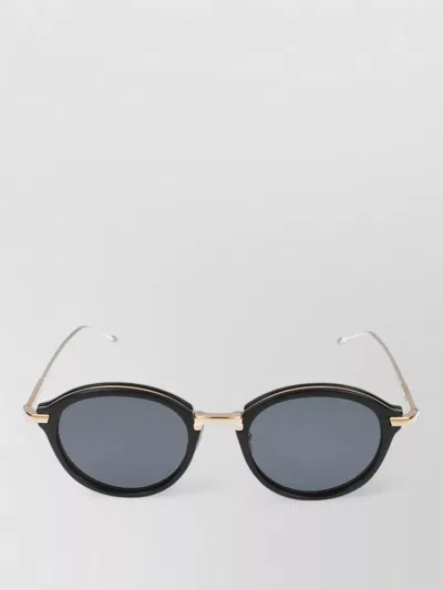 Thom Browne Round Sunglasses Metal Frame Double Bridge In Black