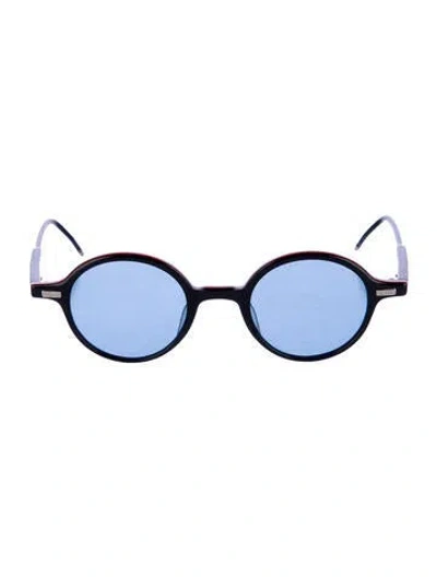 Pre-owned Thom Browne Round Tinted Sunglasses In Black