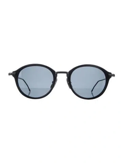 Pre-owned Thom Browne Round Tinted Sunglasses In Black