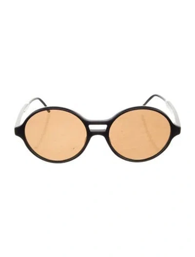Pre-owned Thom Browne Round Tinted Sunglasses In Blue