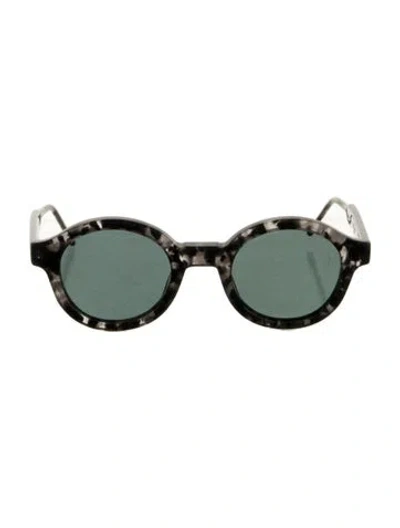 Pre-owned Thom Browne Round Tinted Sunglasses In Blue
