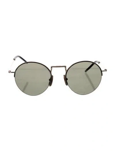 Pre-owned Thom Browne Round Tinted Sunglasses In Gold