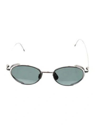 Pre-owned Thom Browne Round Tinted Sunglasses In Silver