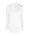 Thom Browne Classic Cotton Poplin Shirt For Women In White