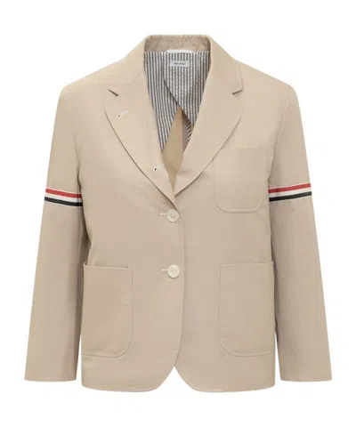THOM BROWNE THOM BROWNE SINGLE BREASTED CROPPED JACKET