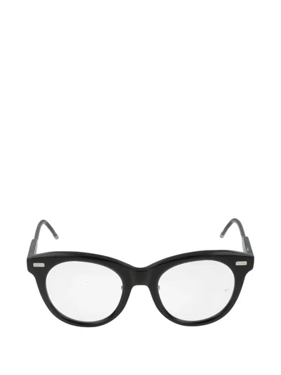 Thom Browne Round-frame Glasses In Black