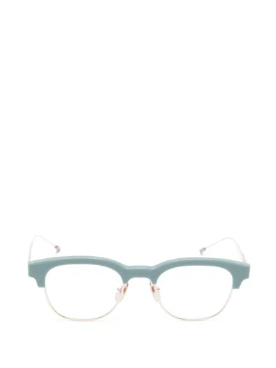 Thom Browne Round-frame Glasses In Blue