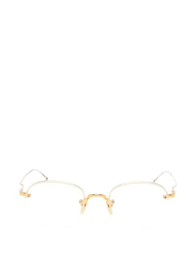 Thom Browne Round-frame Glasses In Gold
