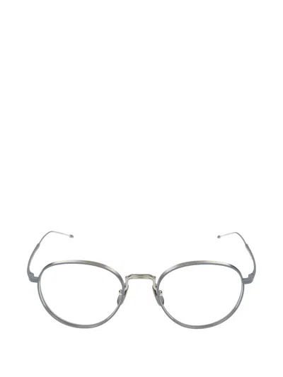 Thom Browne Round-frame Glasses In Gray