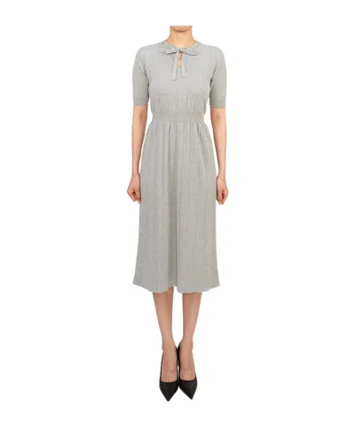 Thom Browne Round-neck Knitted Dress In Multi