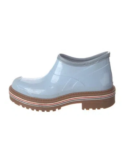 Pre-owned Thom Browne Rubber Rain Boots In Blue