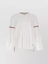 Thom Browne Long-sleeve Cotton T-shirt With Signature Stripe Details