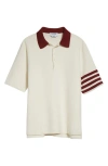 Thom Browne Rugby Fit 4-bar Milano Stitch Short Sleeve Polo Sweater