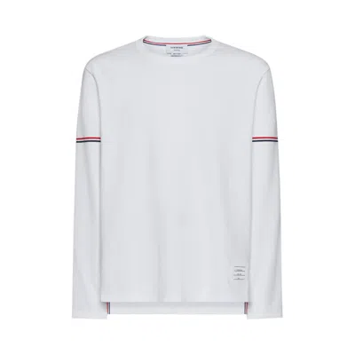 Pre-owned Thom Browne Rugby Fit Long-sleeve Tee In Cotton Interlock 'white' | Men's Size 4