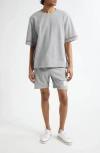 Thom Browne Rugby Fit Short Sleeve Cotton T-shirt In Light Grey