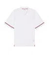 Thom Browne Short-sleeved Polo Shirt In White