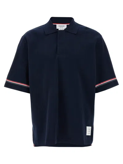 Thom Browne Rugby Polo Shirt In Blue
