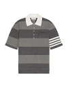 THOM BROWNE RUGBY SHORT SLEEVE POLO