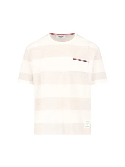 Thom Browne Oversized Short Sleeve T-shirt In White