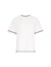 Thom Browne Rwb Stripe Cotton Polo Shirt