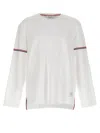 Thom Browne Rwb Stripe Cotton T-shirt In White