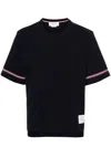 Thom Browne Polo Shirt With Lapel Short Sleeve In Black