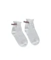 Thom Browne Rwb-bow Ankle Socks In White