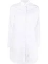 Thom Browne Oxford Cotton Mini Shirt Dress In White