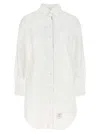 Thom Browne Short Button-down Blouse In White