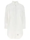 Thom Browne Short Button-down Blouse In White