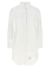 Thom Browne Short Button-down Blouse In White