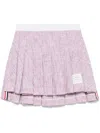 Thom Browne Rwb Cotton Mini Skirt In Multicolour