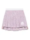 Thom Browne Rwb Cotton Mini Skirt In Pink