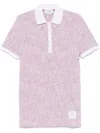 Thom Browne Rwb Cotton Polo Dress In Purple