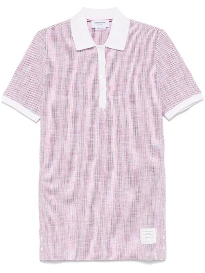 Thom Browne Rwb Cotton Polo Dress In Purple
