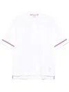 Thom Browne Rwb Stripe Cotton Polo Shirt