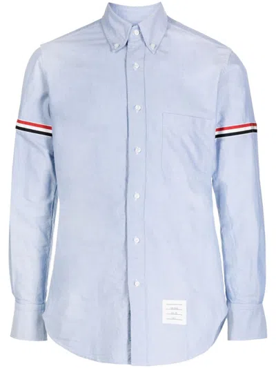 Thom Browne Rwb Cotton Shirt In Blue