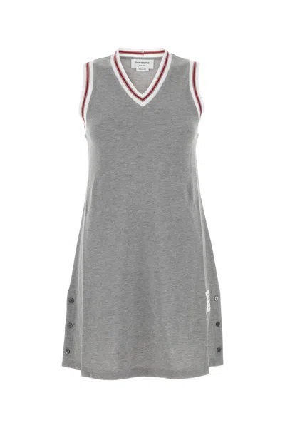 Thom Browne Rwb Cotton Tennis Dress In Grey
