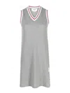 Thom Browne Cotton Pique Tennis Dress In Grey