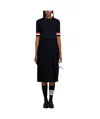 Thom Browne Rwb Cuff Fine Merino Tee In Black