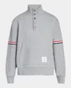 Thom Browne Rwb Engineered Stripe Loopback Sweatshirt In White