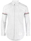 Thom Browne Rwb Gingham Oxford Shirt In Grau
